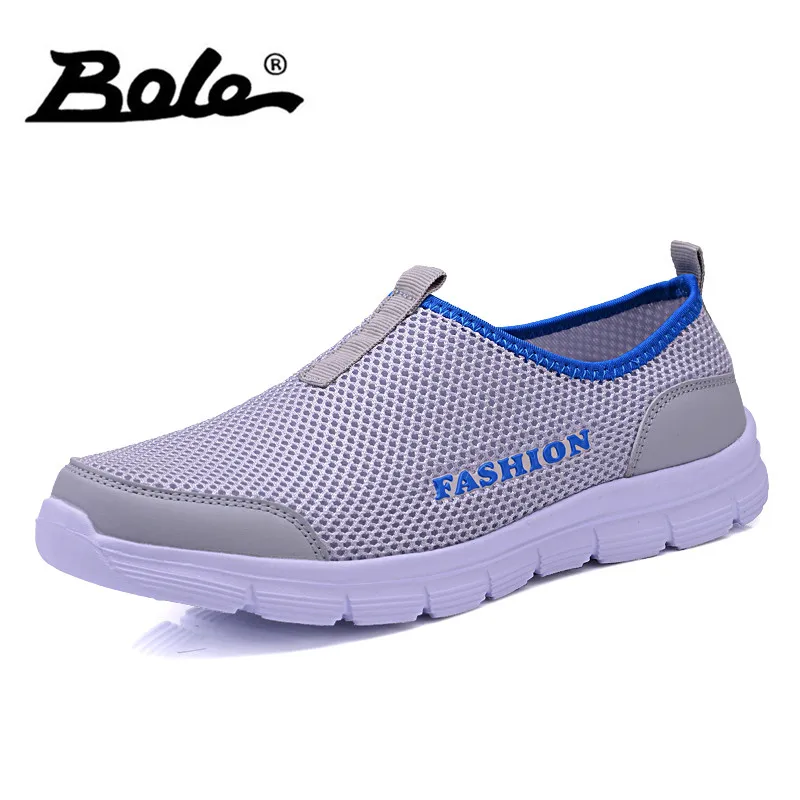 

BOLE 35-46 Big Size Unisex Breathable Mesh Men Shoes Fashion Slip on Men Driving Loafers Lightweight Men Flats Male Casual Shoes