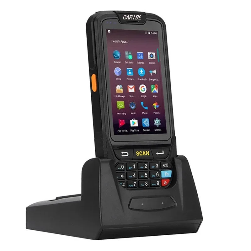 Caribe PL-40L 4 جرام وعرة الروبوت PDA الصناعية اللوحي مع لمسافات طويلة RFID قارئ 1D ليزر ماسحة