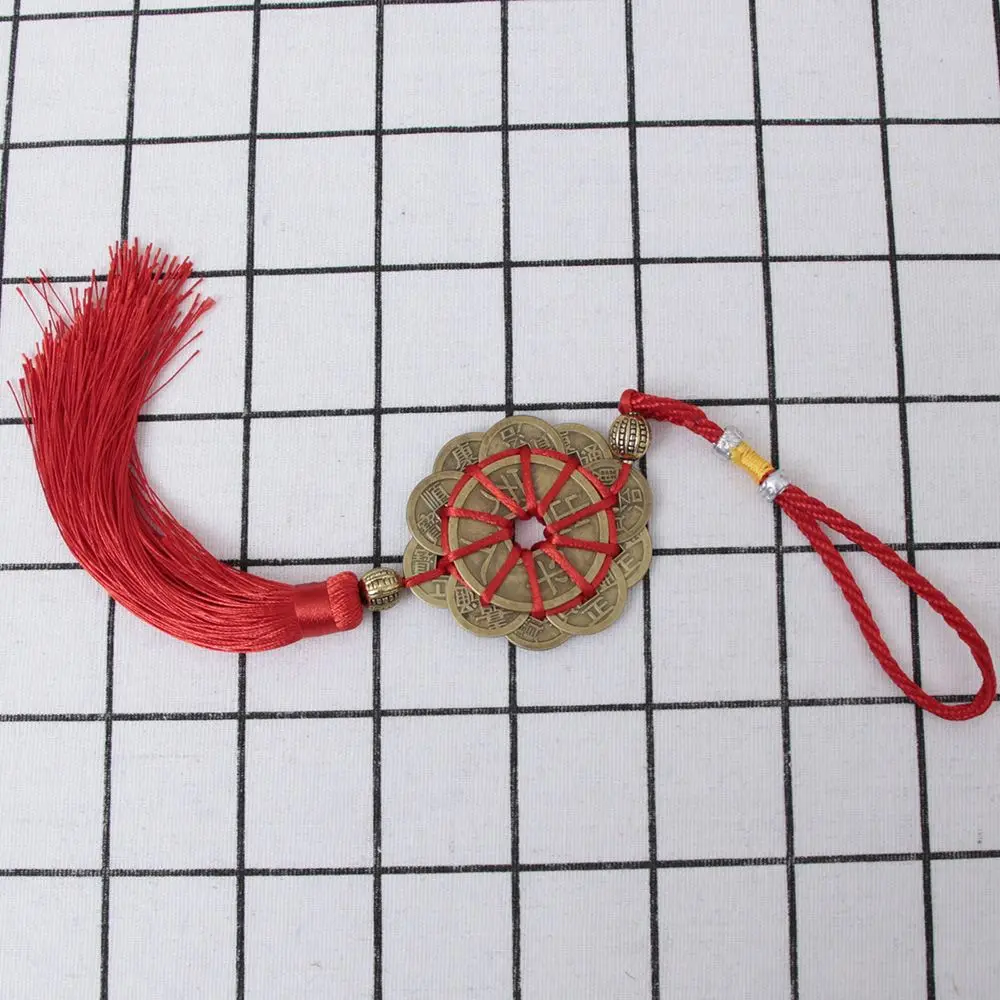 Red Chinese knot FENG SHUI Set Of 6 Lucky Charm Ancient I CHING Coins Prosperity Protection Good Fortune Home Car Decor Red Chinese knot FENG SHUI Set Of 6 Lucky Charm Ancient I CHING Coins Prosperity Protection Good Fortune Home Car Decor
