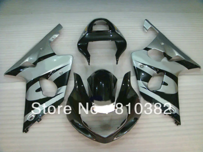 

Hi-Grade Fairing kit for SUZUKI GSXR1000 00 01 02 GSXR 1000 GSX-R1000 K2 2000 2001 2002 cool silver black Fairings set SQ89