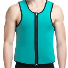 Droppshiping Men Sweat Vest Neoprene Slimming Zip Waist Trainer Belly Fat Burning Weight Loss Body Shaper Corset dg88