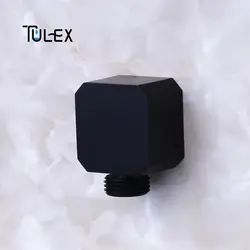 TULEX черный разъем для душа аксессуары для ванной комнаты восьмиугольная ванная комната настенный Разъем Кронштейн для ванной комнаты