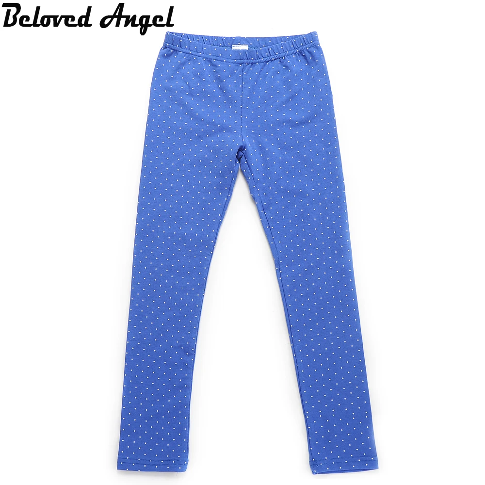 

100% Cotton Stylish Boys Girls Pants Print Candy Colors Kids Leggings Trousers Child Casual Clothing Baby Colthes For 1 - 6 Yrs