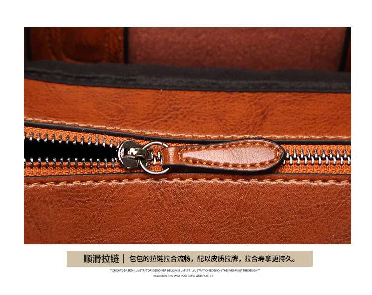 KLY 100% Genuine leather Women handbags 2018 New handbags Cross-border goods Simple handbag Ms. Briefcase Shoulder Messenger -