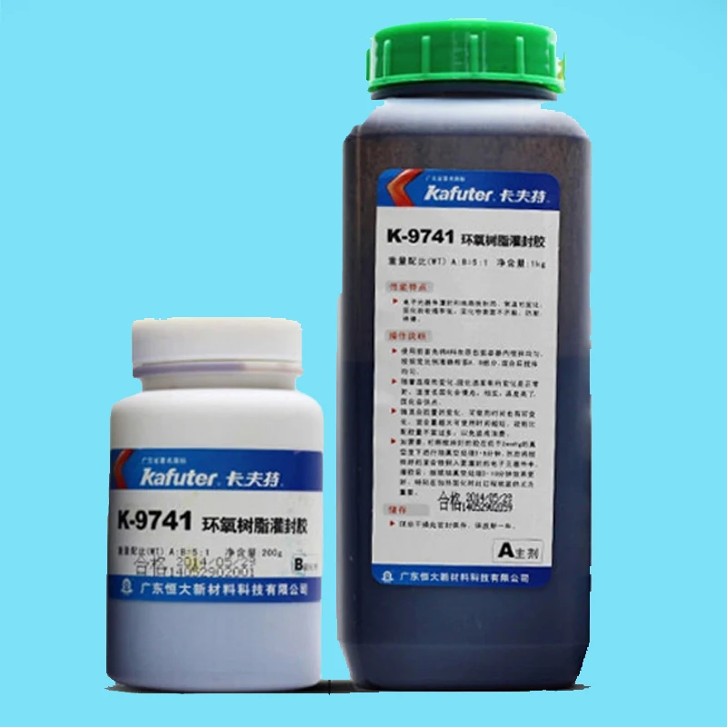 high quality K 9741 low shrinkage 15 black Epoxy resin potting circuit