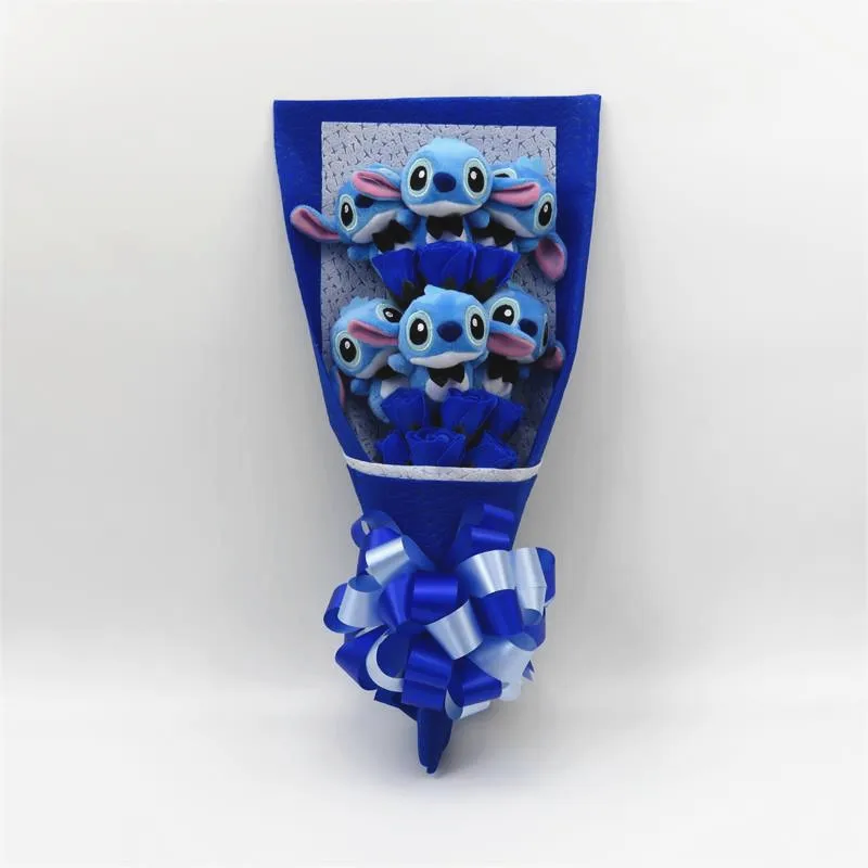 Прекрасный мультфильм стежка Плюшевые игрушки стежка букет с искусственными цветами на День святого Валентина Свадебная вечеринка украшения