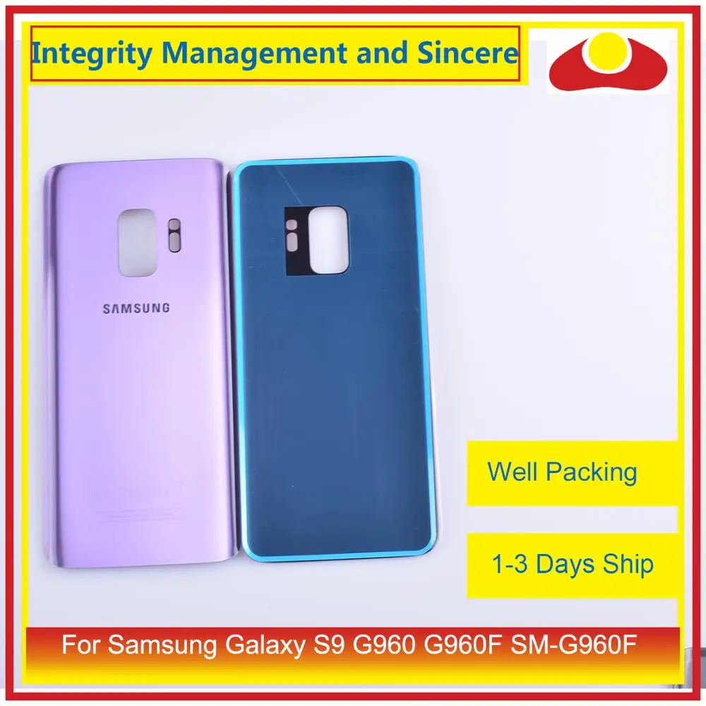 Оригинал для Samsung Galaxy S9 G960 G960F SM корпус батарейный отсек Задняя стеклянная крышка