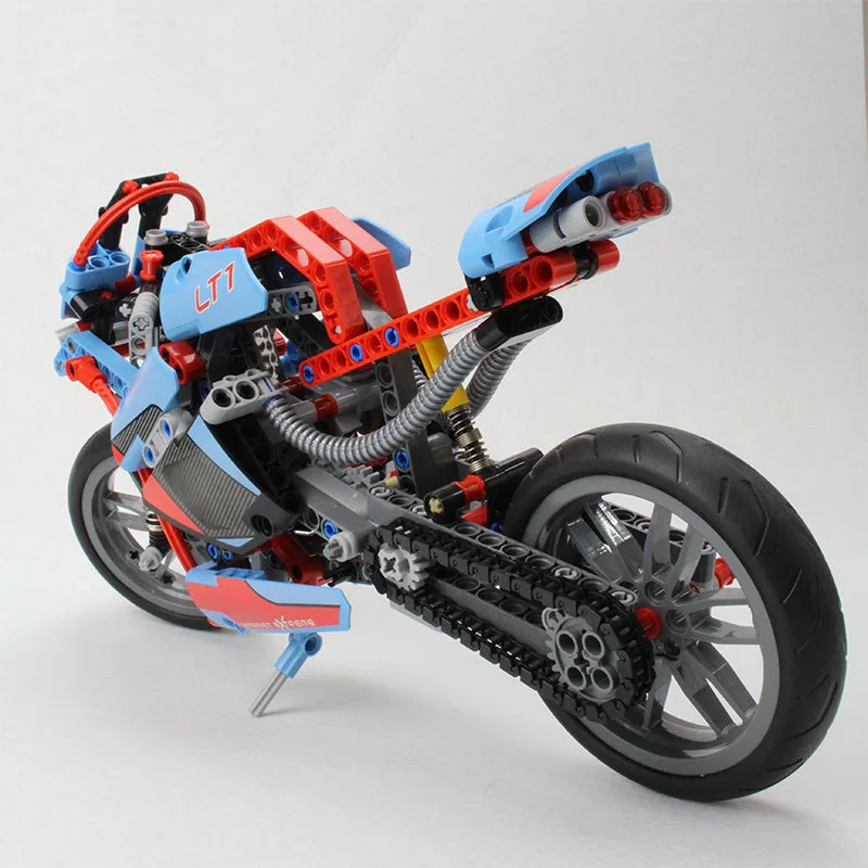 

YILE 107A 2 in 1 3353 3354 Technic Motorbike Motorcycle Car Model building bricks blocks Compatible Bela 8051 toys for children