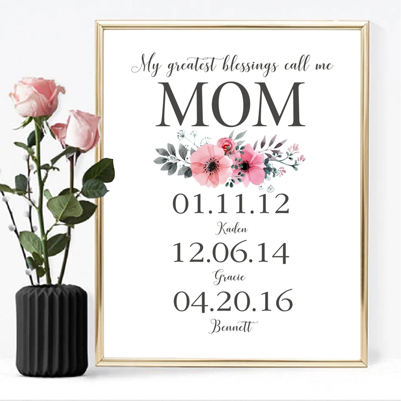Mother's Day Canvas Painting Picture Gift Decor