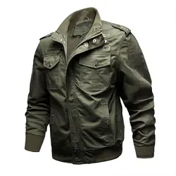Брендовая Военная Мужская куртка AFS JEEP bomber jacket пальто jaqueta masculina veste homme army pilot jackets man oversize 5XL 6XL