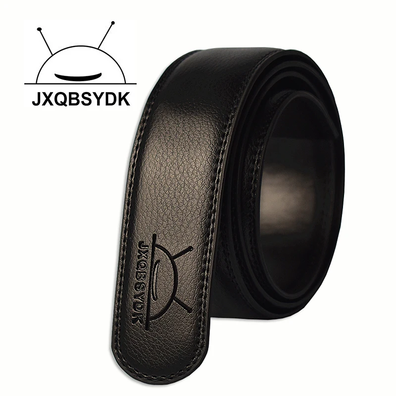 

JXQBSYDK Brand Belts Body No Buckle Head High Quality Leather Strip Male Fashion Belts Automatic Buckle Belts For Men