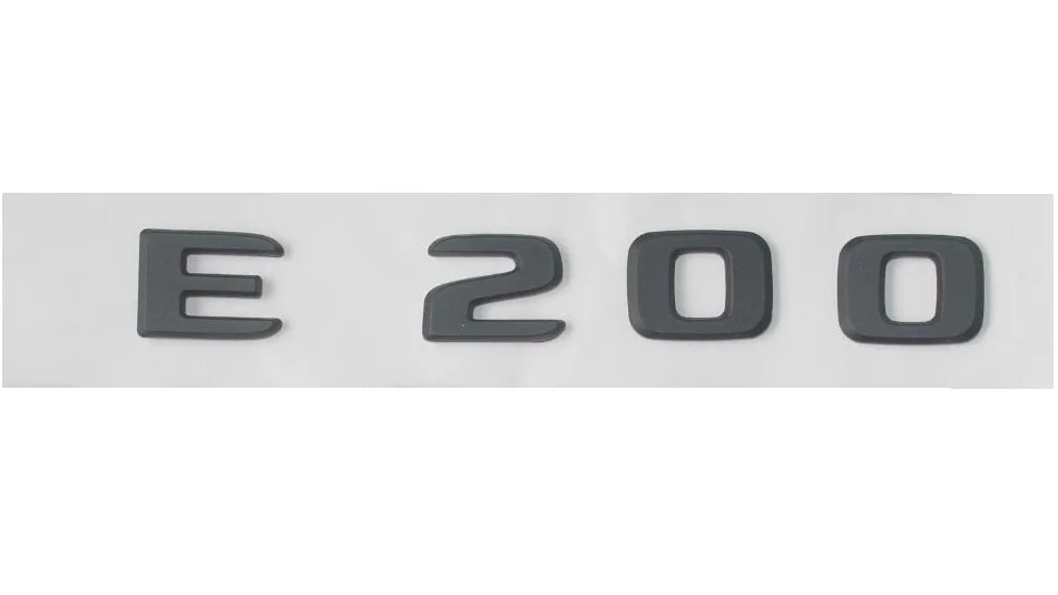 Новые плоские наклейки на эмблему W212 W213, E63, E200, E250, E300, набор, Автомобильные буквы, багажник, задняя звезда, значок, логотип для Mercedes Benz, AMG - Цвет: E200
