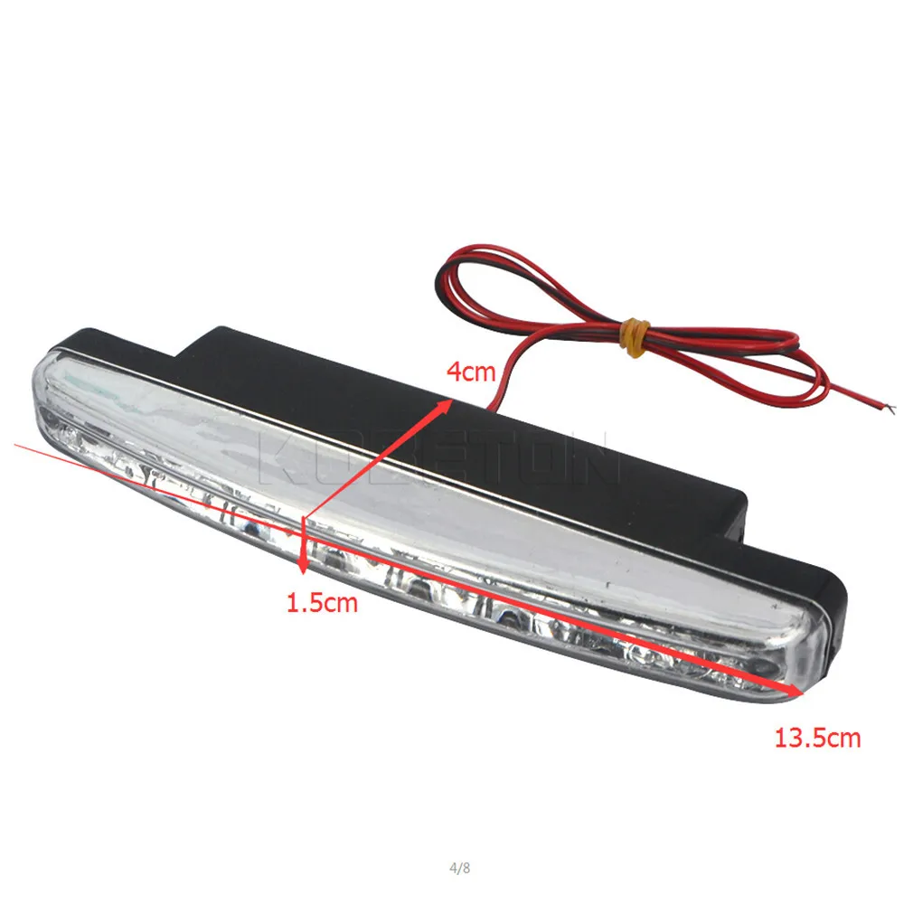 2pc DRL light Daytime Running Light 12V 8W 8LED Styling Car Light Source Fog Bar Auxiliary Lamp cold White head strobe light08