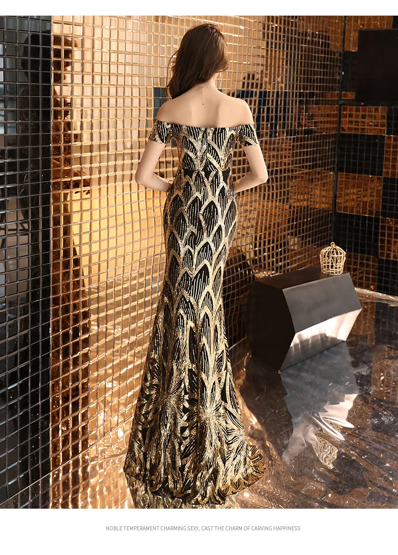Новое черное золото Русалка вечернее платье длинный тонкий сексуальный вырез «сердечко» Роскошные Элегантные Формальные Вечерние платья для женщин