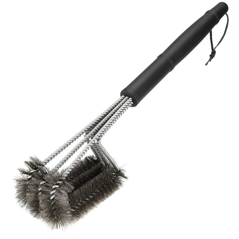 

Non-stick Barbecue Grill BBQ Brush Stainless Steel Cleaning Brushes With Handle Cooking BBQ Tools