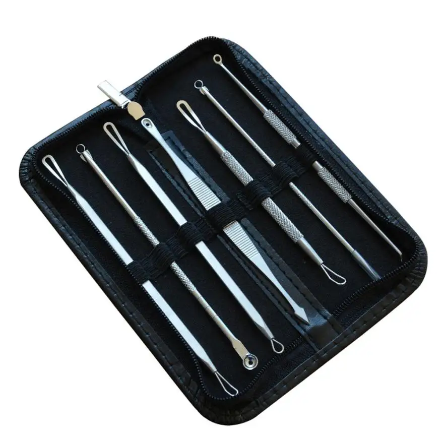 

1 Set Blackhead Acne Remover Needle Tools Whitehead Facial Acne Spot Pimple Remover Extractor Tool Kit face care 3AP26