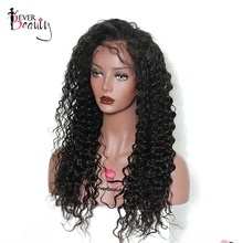 Ever Beauty Malaysian Loose Curly Lace Front Human Hair Wigs 130% Density Pre Plucked Lace Frontal Wig Remy Hair Bleached Knots
