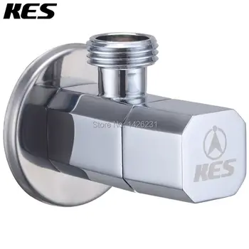 

KES K119A1 Brass Quarter Turn Angle Valve G1/2 Inlet and Outlet Ceramic Disc Cartridge, Polished Chrome
