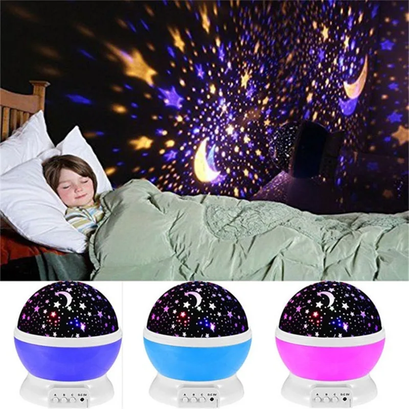 

Rotating Moon Projector Starry Sky Lamp Moon Star Unicorn Light Glow In The Dark for Kids Baby Sleeping Birthday Gift Room E