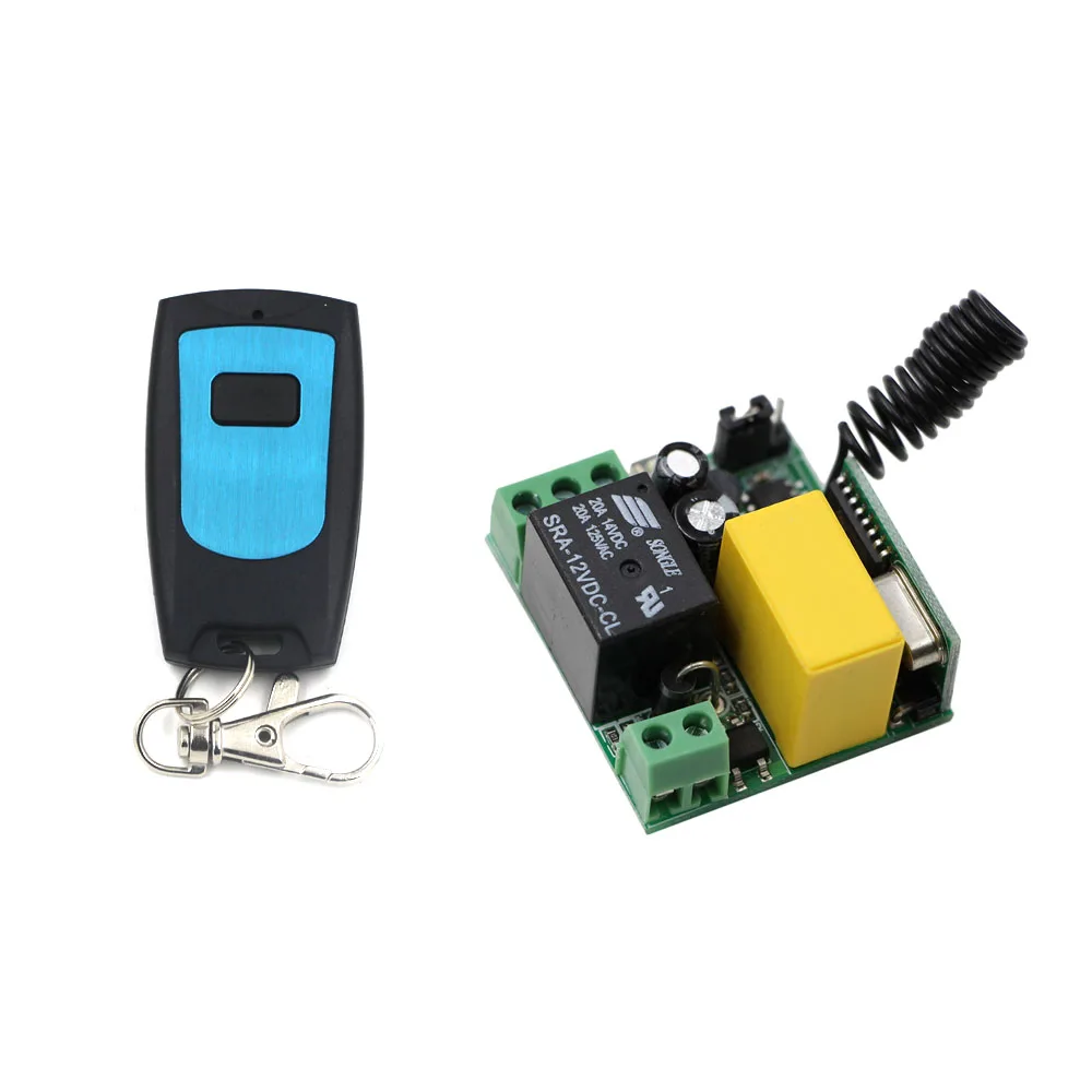 

New Arrival AC 220V 1CH Radio RF Wireless Remote Control Switch Mini Size Receiver Board & Transmitter Waterproof 315mhz 433mhz