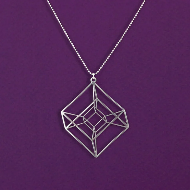Ожерелье с геометрическими фигурами Hypercube 4D ожерелье|lot lot|lot womanlot necklace |