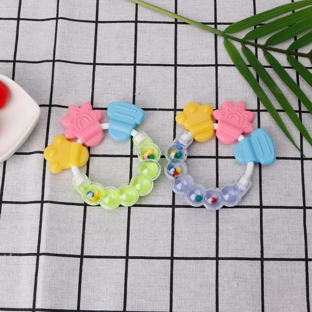 1pc Baby Toddler Teether Chew Toy Molar Rod Silicone Handbell Jingle Design 1pc Baby Toddler Teether Chew Toy Molar Rod Silicone Handbell Jingle Design