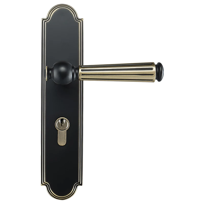  1Set Simple European-style Interior Ordinary Door Lock or French Neoclassical Brass Door Handle wit - 33048263281