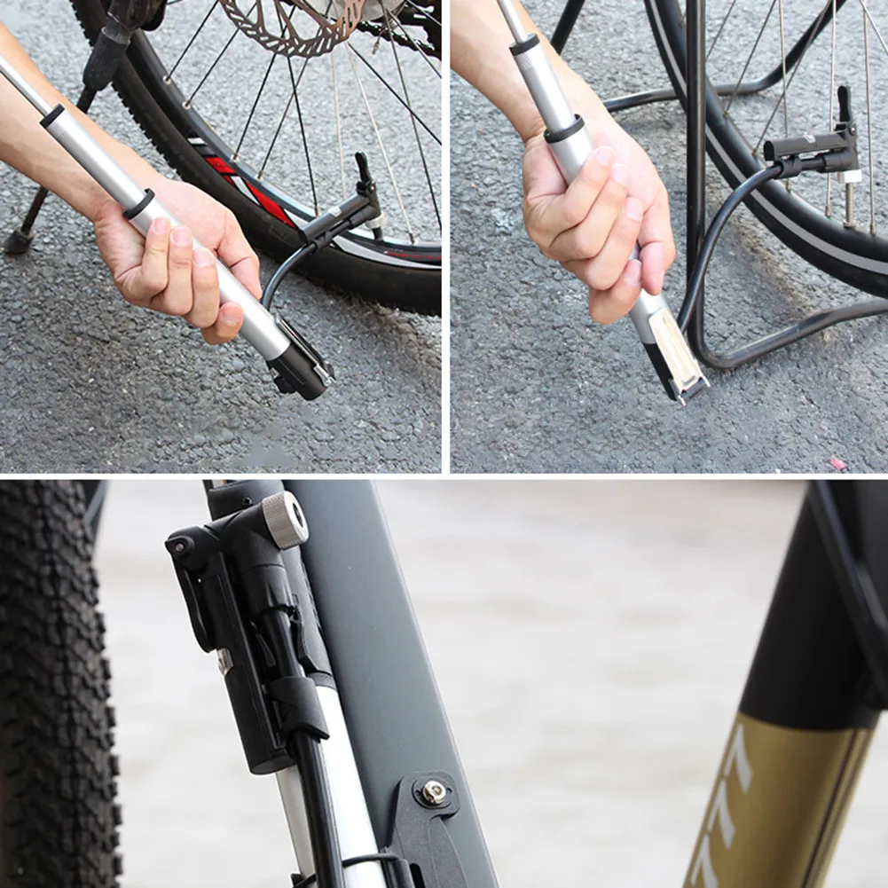 Портативный одноцилиндровый велосипедный насос 80-120 Psi алюминиевый сплав велосипедный насос с фиксированным кронштейном