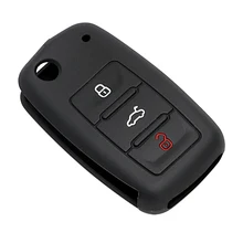 Key Case for Car Silicone Car Accessories Car Key Bag Cover Protective Case For Volkswagen Skoda Jetta Lavida Golf Polo Passat