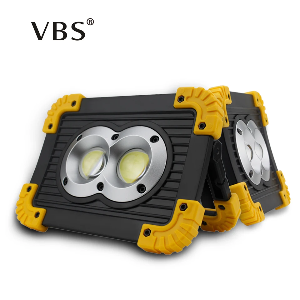 

LED Spotlight Outdoor 20W IP44 Led Flood Light COB Outdoor Spotlight USB Charging 18650 Battery Powered Rechargeable Work Light