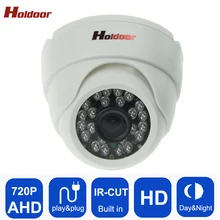 Plastic Shell AHD 720P HD Mini Dome Analog Camera Indoor IR CUT Night Vision Plug and