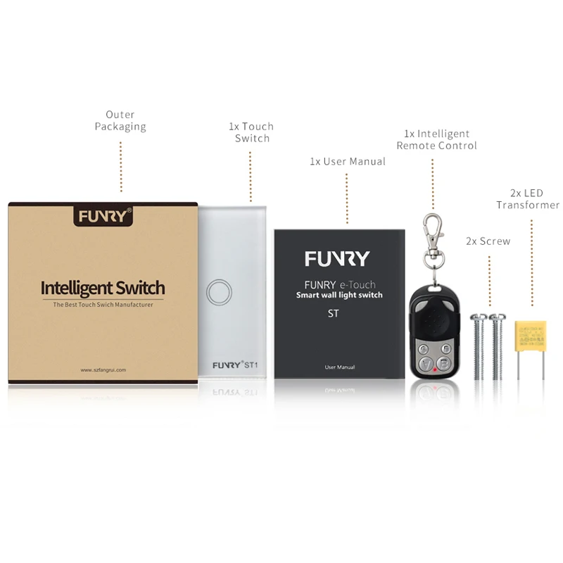 FUNRY-Touch-Switch-2-Gang-1-Way-ST1-EU-2R-Wireless-Remote-Control-Switch-EU-Single (3)