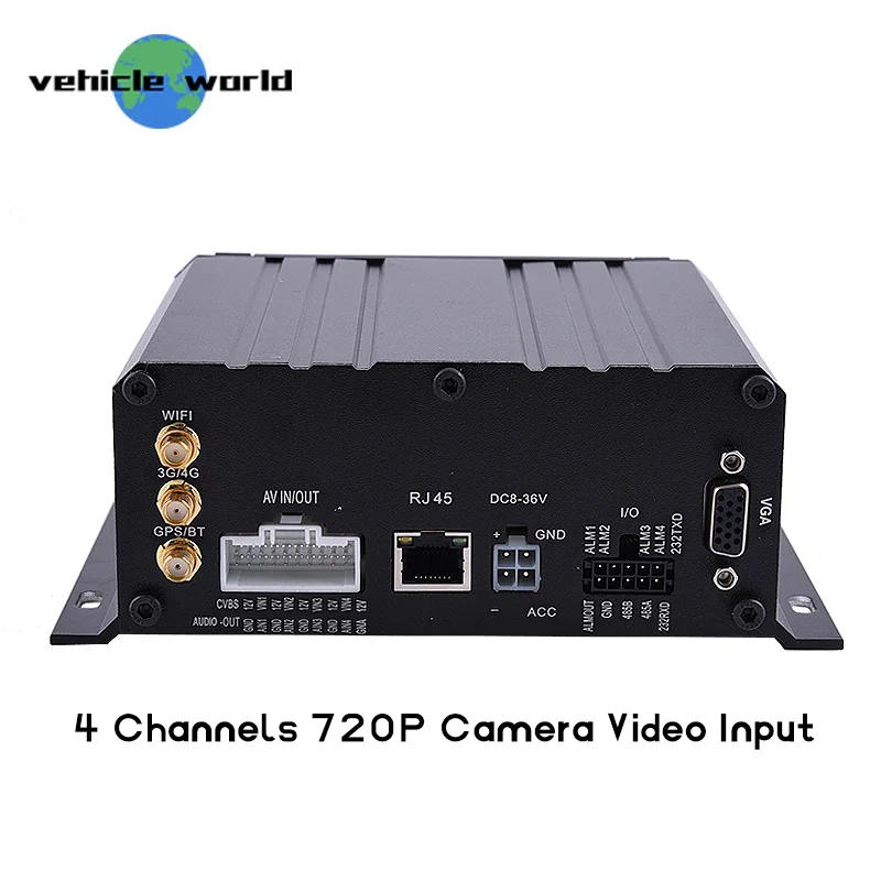 8 е байка 36В широкий диапазон напряжения питания 720 p 4 каналов Мобильный DVR с Wi Fi gps