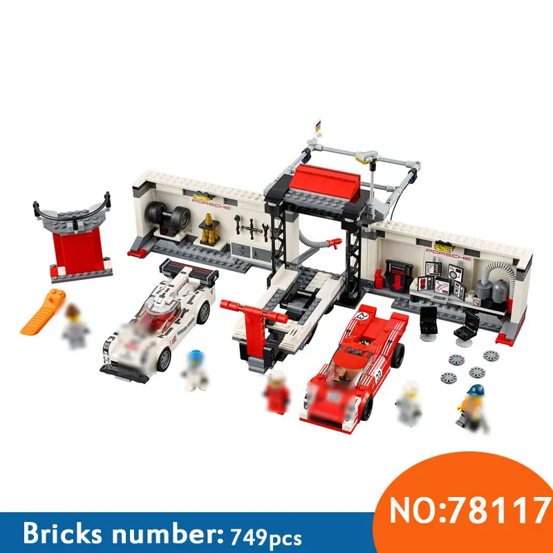 

DECOOL 78117 749pcs Technic Super Speed 919 Racing Car Sportscar Tuning Maintenance Repair Station Building Block Brick Toy