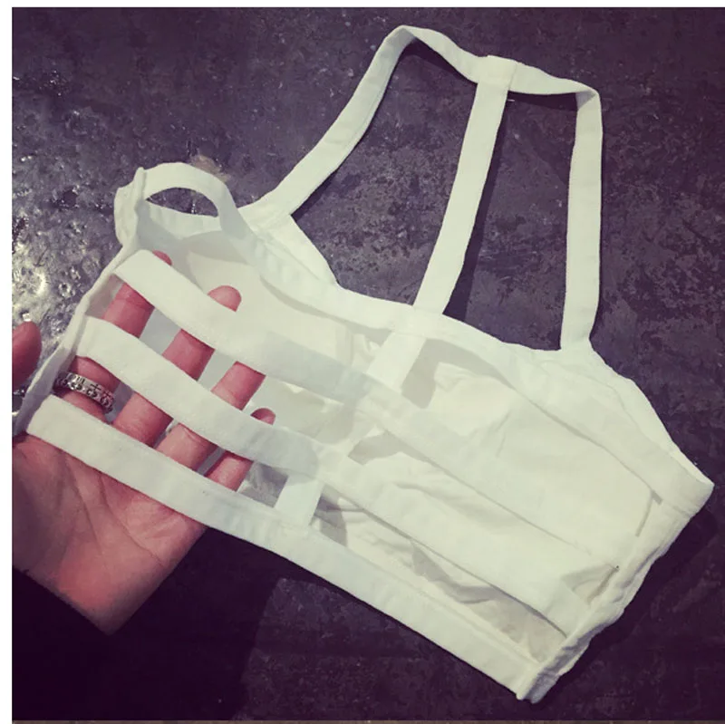 Sexy Women Cage Bralette Back Cut Out Padded Bra Crop Tops Bikini Cami Bra (12)