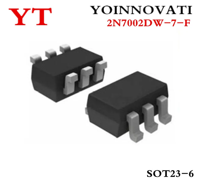 100pcs/lot 2N7002DW-7-F 2N7002DW-7 2N7002DW 702 SOT-363 IC Best quality | Электронные компоненты и принадлежности