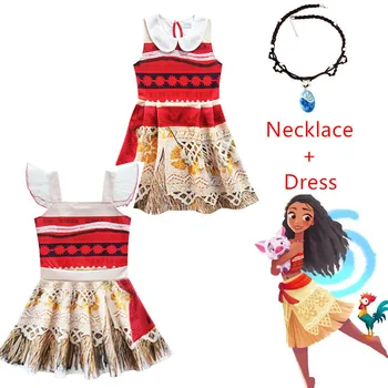 

Hot Moana Baby Clothes Christmas Vaiana Cosplay Costume Child Boutique Clothing Baby Girls Princess Dresses 3-10Y