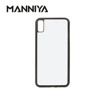 

MANNIYA Best Blank 2D Sublimation rubber TPU+PC Case for iphone XR with Aluminum Inserts Free Shipping!100pcs/lot