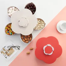 Bloom вращающийся контейнер для закусок цветочный дизайн конфеты, продукты для хранения коробка-органайзер для ювелирных украшений для конфет цветок Форма Вращающийся Конфеты