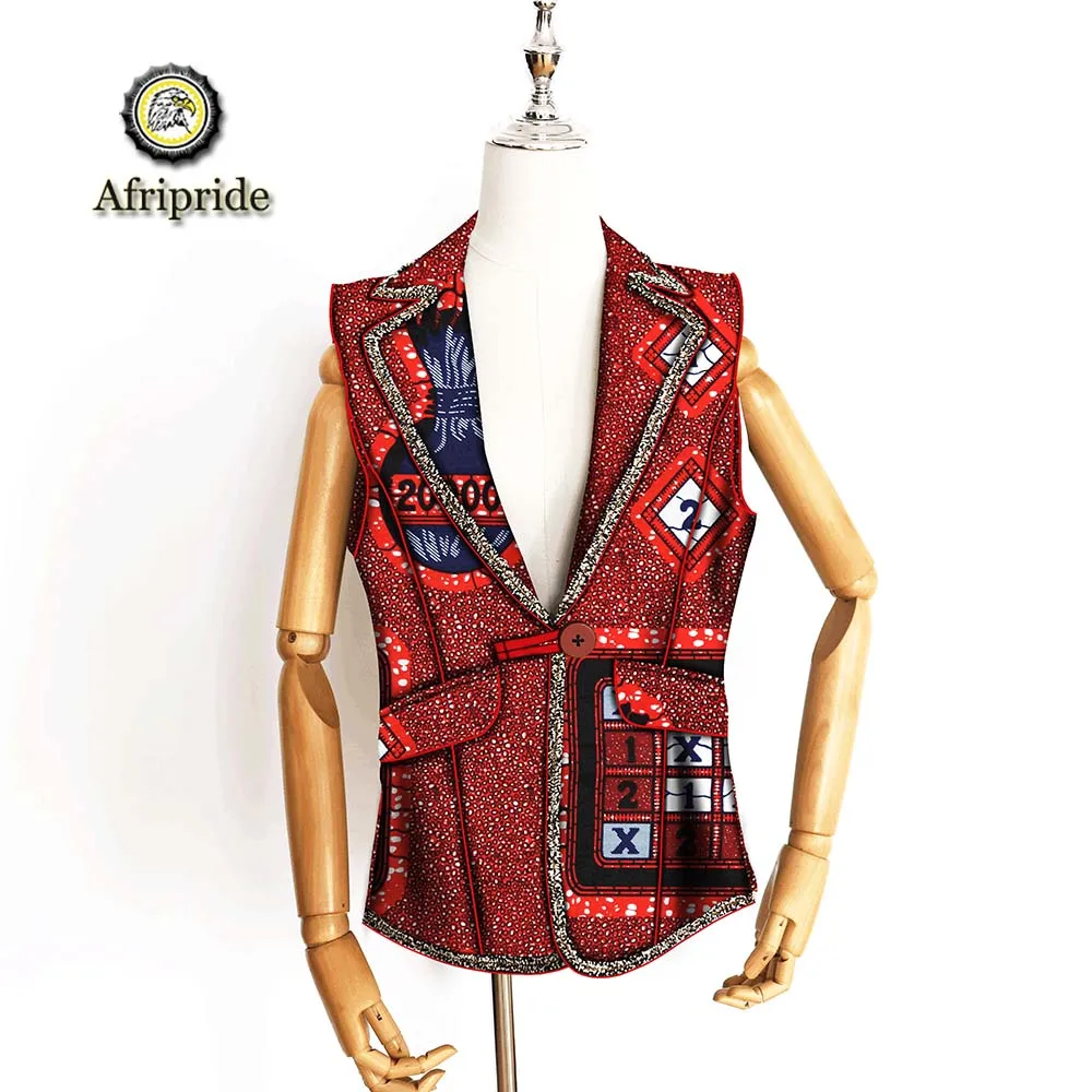 2019 african coats for women AFRIPRIDE bazin riche ankara print pure cotton private custom wax batik lining binding S1824013