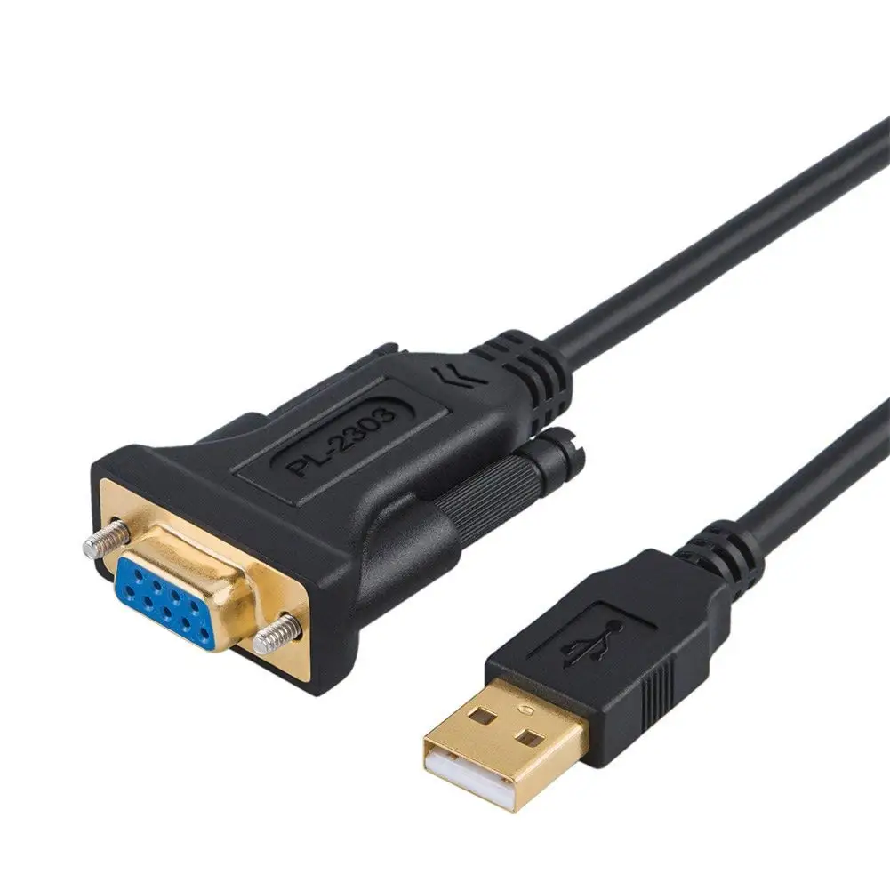 USB в RS232 адаптер с чипсетом PL2303, JORINDO USB 2,0 штекер в RS232 женский DB9 последовательный конвертер кабель для кассового регистратора - Цвет: Черный