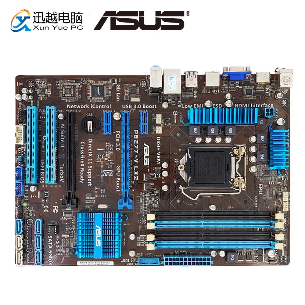 

Asus P8Z77-V LX2 Desktop Motherboard Z77 Socket LGA 1155 For i3 i5 i7 DDR3 32GB SATA3 USB3.0 HDMI ATX Original Used Mainboard