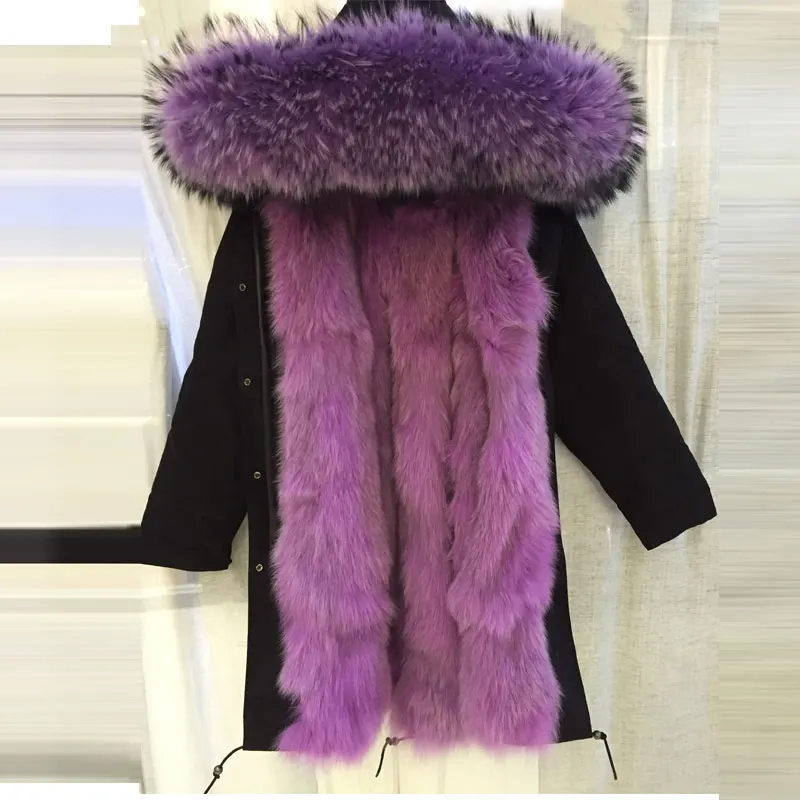 2017 модная черная длинная парка Shell Mrs меховая одежда новый стиль из натурального