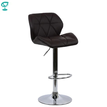 

94967 Barneo N-85 Leather Kitchen Breakfast Bar Stool Swivel Bar Chair dark brown color free shipping in Russia