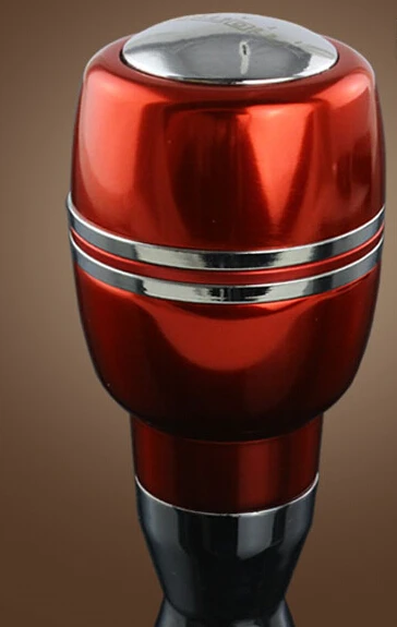Pomo de engranaje de aluminio automático plateado/rojo estilo de coche universal cambiador de transmisión pomello cambio teschio Pomo de engranaje de aluminio automático plateado/rojo estilo de coche universal cambiador de transmisión pomello cambio teschio