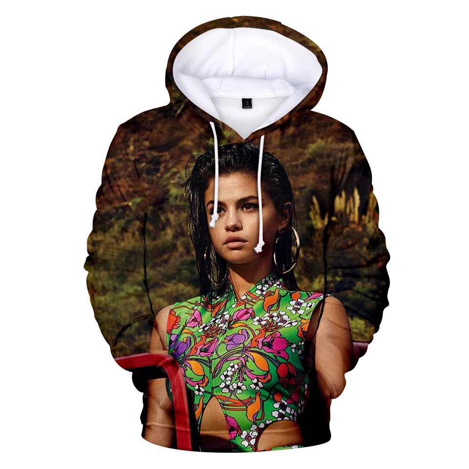 Selena Gomez толстовки 3D Мужская толстовка Весна Зима Новые Топы Selena Gomez с капюшоном высокого качества мужские толстовки