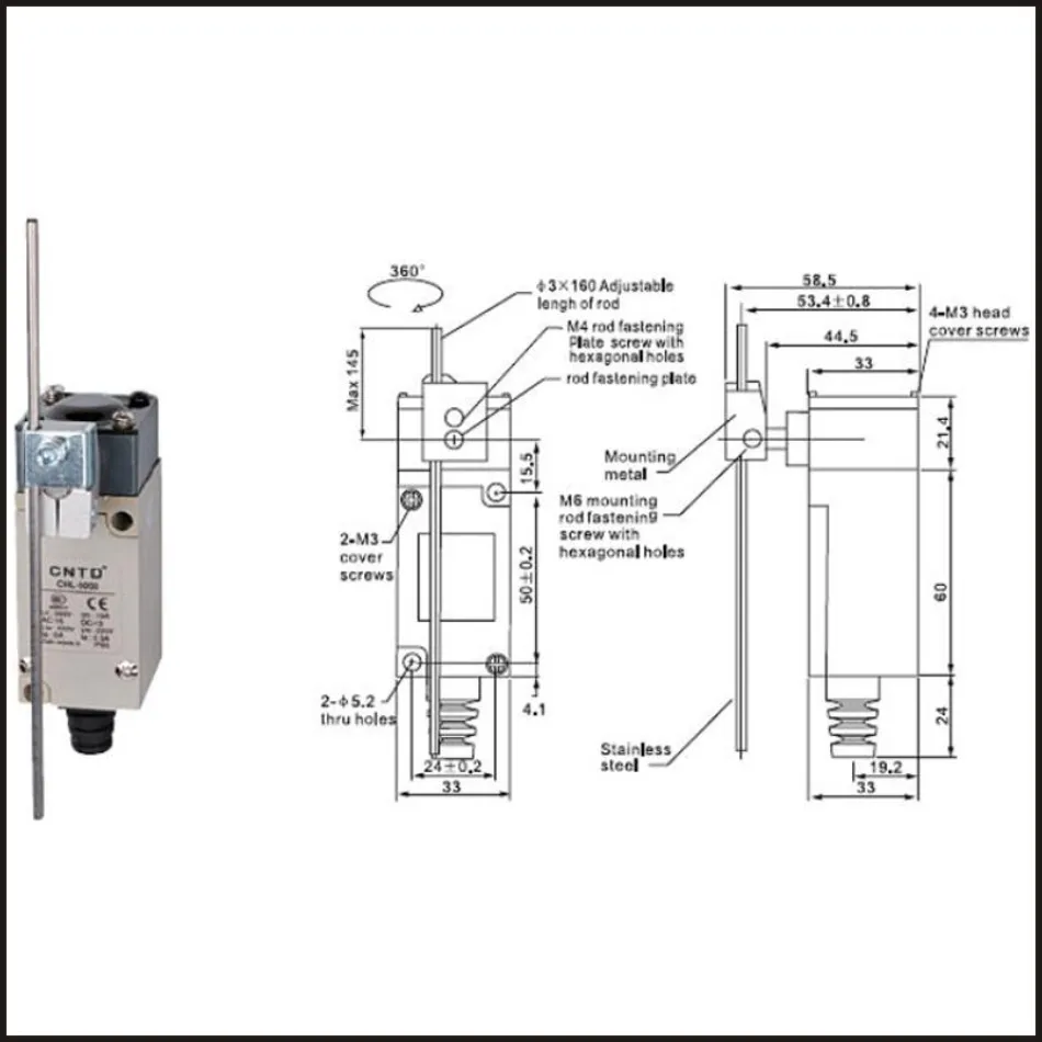 Switch travel omron limit switch 10A, 250V Electrical Safety Key Interlock switch Compact Prewired micro switch HL 5050-in Switches from Lights & Lighting ...