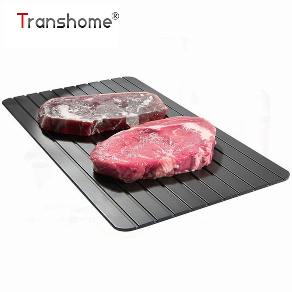 Transhome Defrost Tray 23X16.5CM Frozen Food Meat Fruit Quick Fast Defrosting Tray Plate Board Defrost Kitchen Gadget Tools 2019