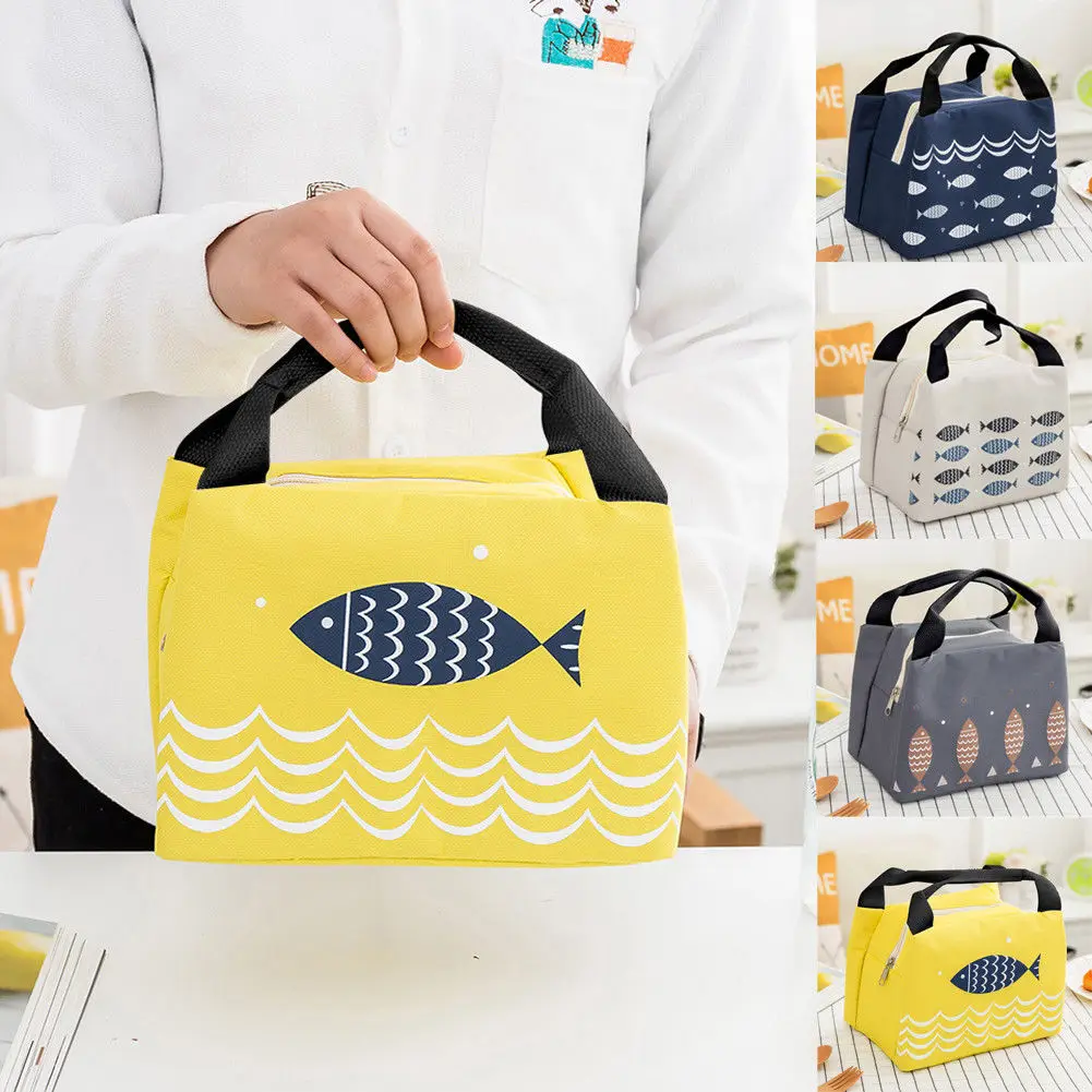 

Childrens Kids Lunch Bags Insulated Cool Bag Picnic Bag School Lunchbox