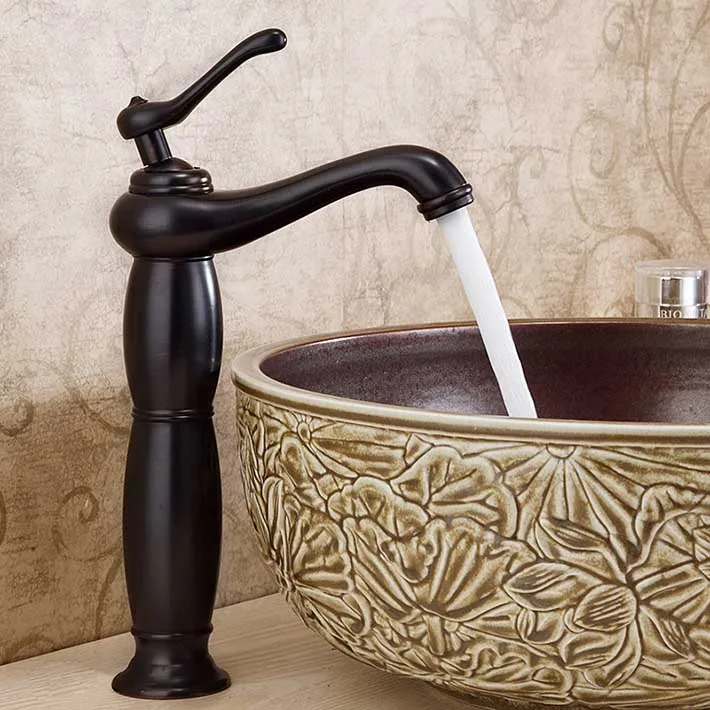 

Torneiras banheiro Bathroom Sink Vessel Faucet Lavatory One Hole Basin Mixer Tap Oil Rubbed Bronze